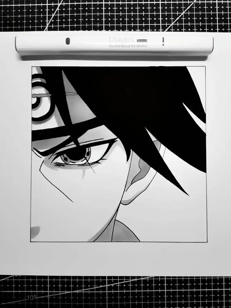 宇智波鼬.73火影忍者系列手绘教程 73方框15乘15 99很简 - 抖音