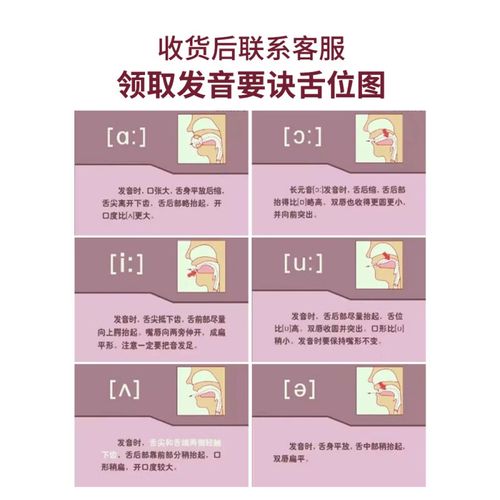 表48个英语教材音标有声挂图学器 收货联系客服领取发音要诀舌位图