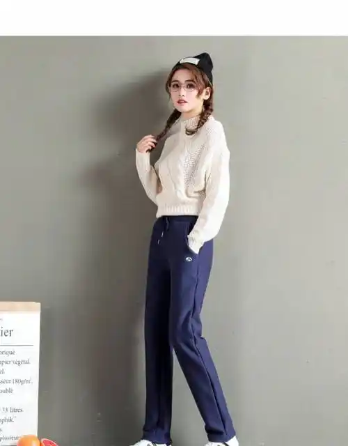 2021年冬季裤长:长裤腰型:自然腰风格:通勤裤型:直筒裤流行元素:绣花