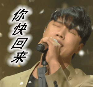 唱歌的搞笑动图文字表情包