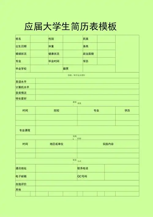 实用简洁个人求职简历模板297