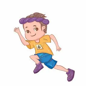 运动员奔跑手绘插画