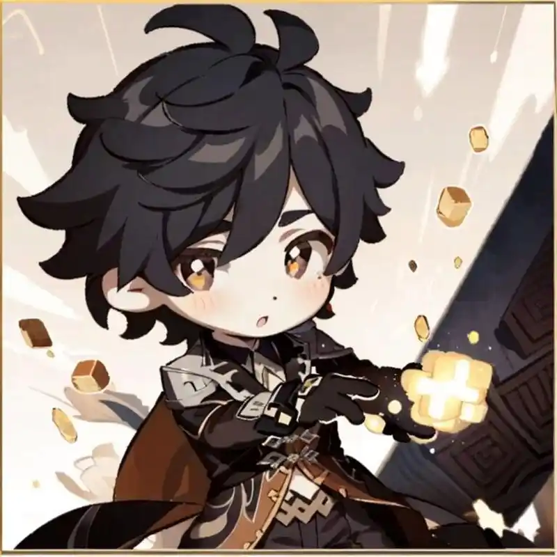 原神q版头像34:钟离