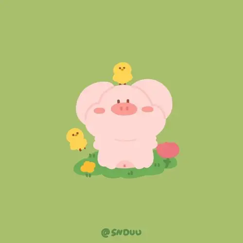 可爱的小居居情侣头像小图标, 简约绿底小图标可爱情侣卡通头像