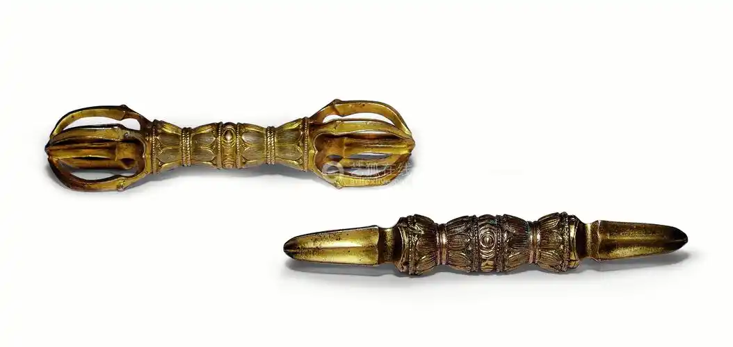 铜鎏金法器 (二件)