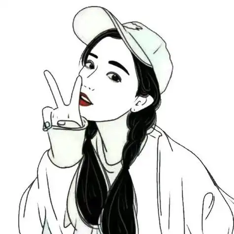 微信头像卡通手绘动漫极简黑白 卡通头像图片大全 -【爱个性】