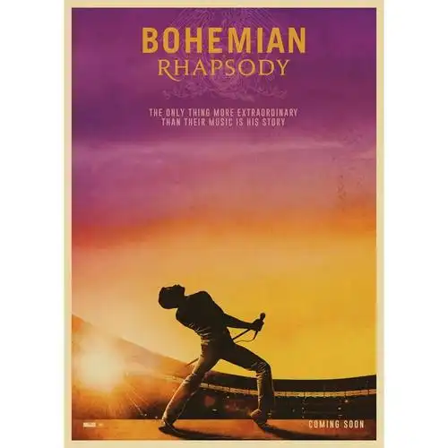 皇后乐队海报 queen 牛皮纸复古装饰画 摇滚音乐 怀旧 欧美人物画