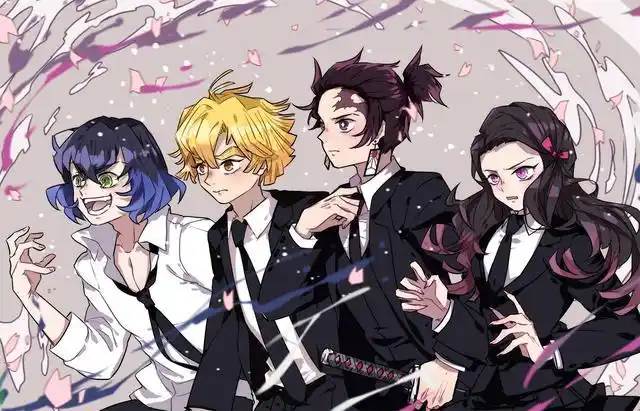 鬼灭之刃拍大片:封面人物炭治郎,继国兄弟日月本同辉,仿继子们