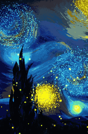 高端油画动态背景艺术展邀请函/美术油画培训招生/艺术类通用h5宣传