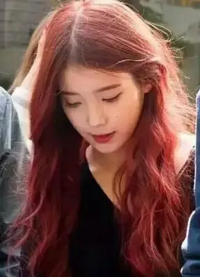 女生葡萄红头发图片和教程