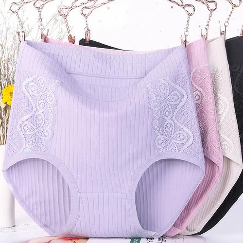 胖妈妈内裤女纯棉女式底裤高腰大码中老年老人中年妇女士短裤全棉