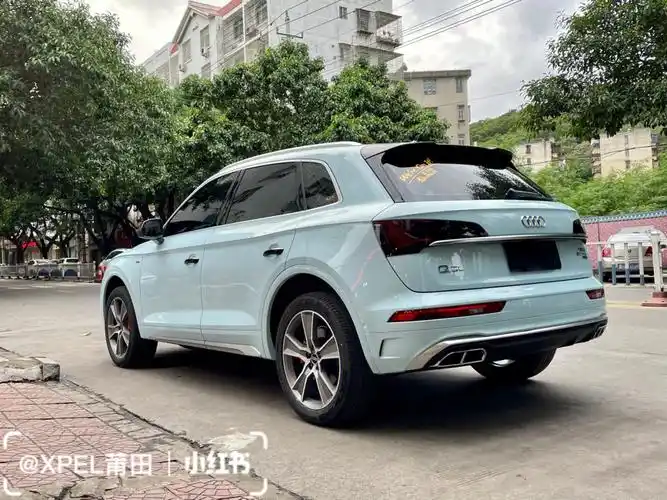 奥迪q5l换成babyblue颜色超治愈