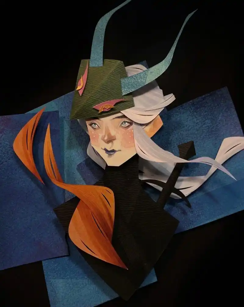 拼贴艺术家 morgana wallace来自加拿大维多利亚州,她的混合媒介作品