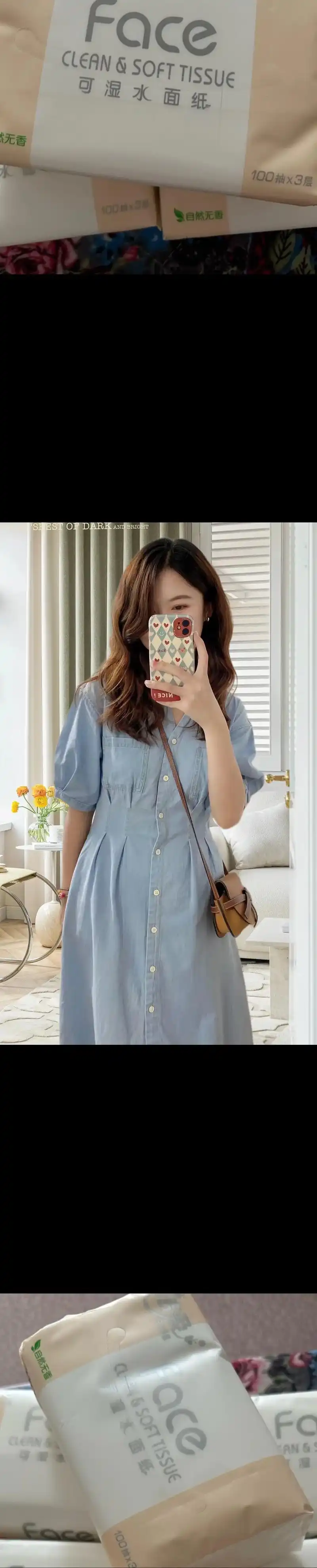 7715夏天,就是要穿这条复古蓝宽松连衣裙呀!94