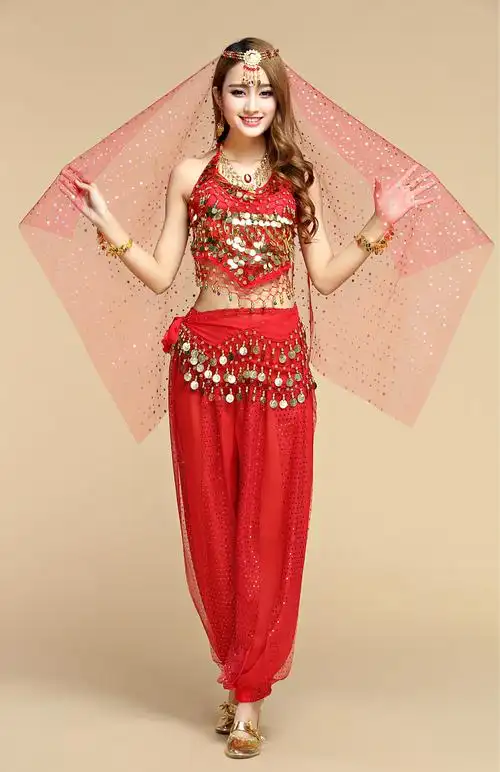 肚皮舞服装 新款印度舞演出服 舞蹈练功服 肚皮舞小辣椒练习套装