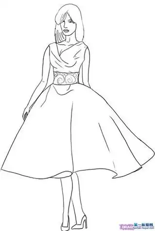 dress幼儿简笔画