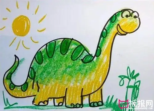 好看的儿童画图片大全恐龙