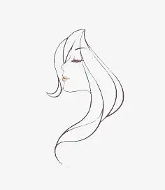 侧脸脸部线条图案免抠png素材_新图网ixintu.