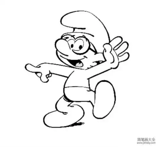 蓝精灵中格格巫简笔画