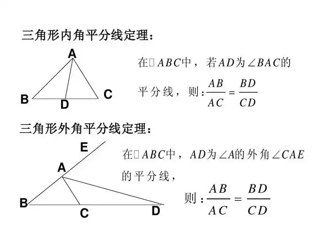 三角形内外角平分线性质定理ppt