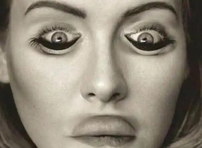 实际上这张图片正面看没什么吓人的地方,但是倒过来看就感觉很诡异