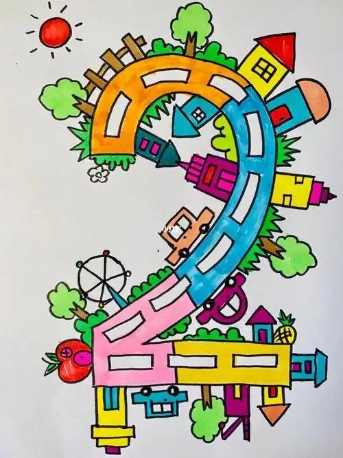 创意数字变形简笔画