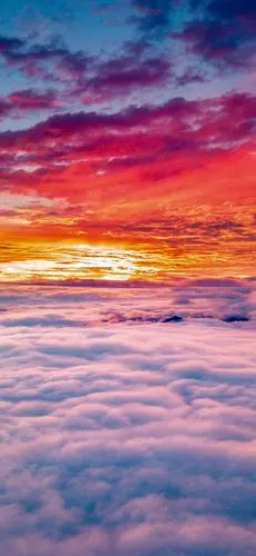 橙红云海彩霞唯美自然风景手机壁纸