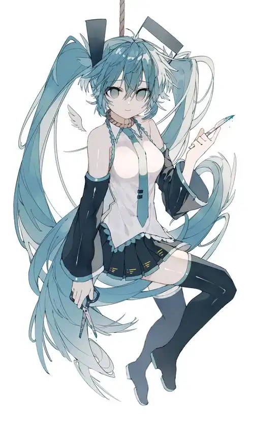 很漂亮的一组初音未来同人插画作品欣赏造型漂亮画风飘逸
