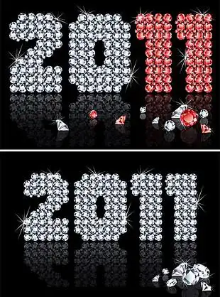 华丽金色2011年数字设计矢量素材