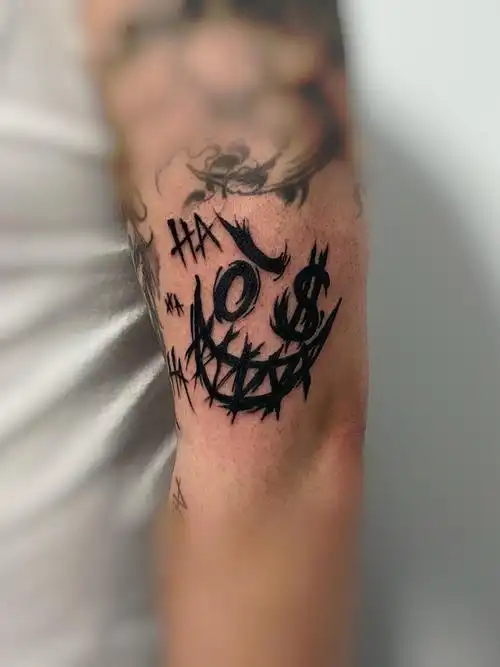 暗黑笑脸_纹身图案手稿图片_高家奇的纹身作品集