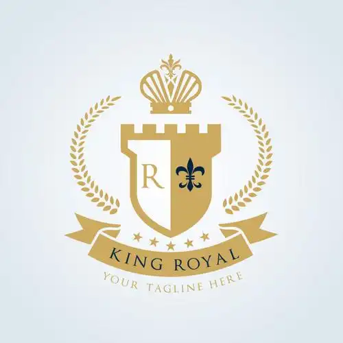 国王皇家豪华徽章标志