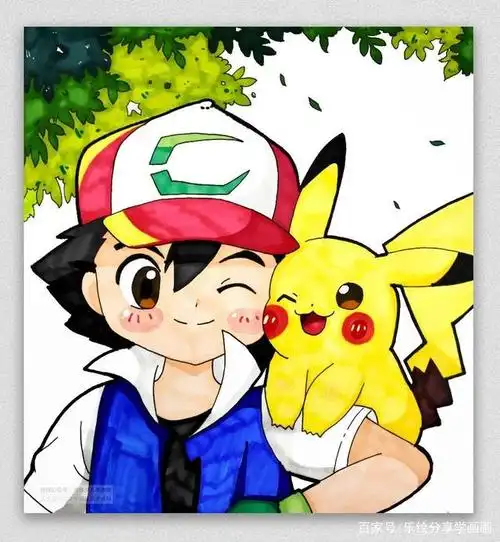 儿童画教程|初级动漫中的人物造型与氛围烘托《去吧,皮卡丘!》