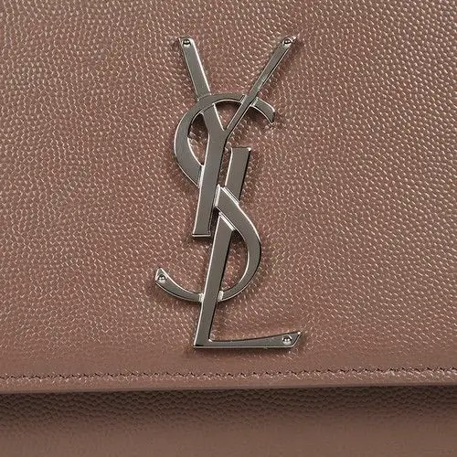 yves saint laurent/圣罗兰 秋冬牛皮ysl logo链条背提包 女士单肩包