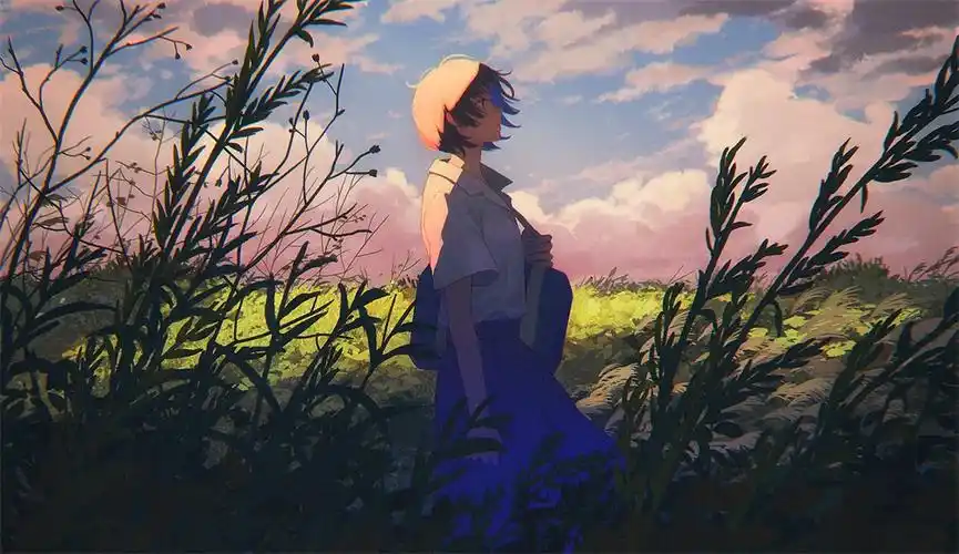 10张日系小清新人物插画