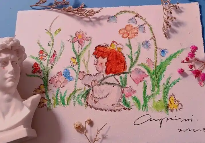 油画棒画临摹人物好难画