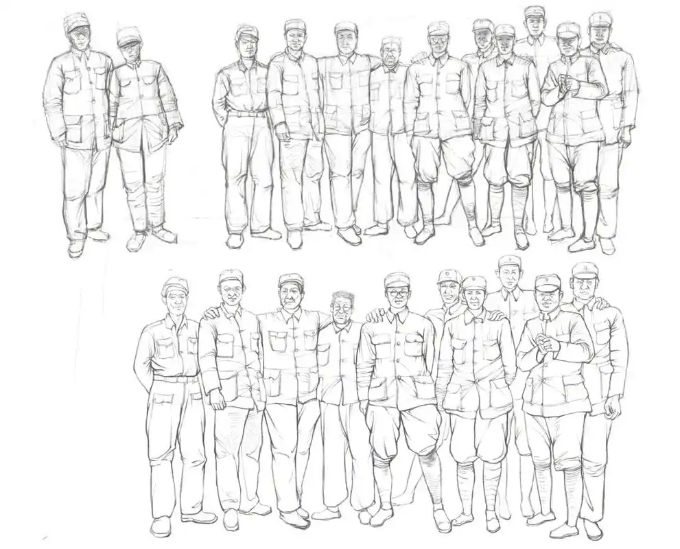 画一组八路军吧