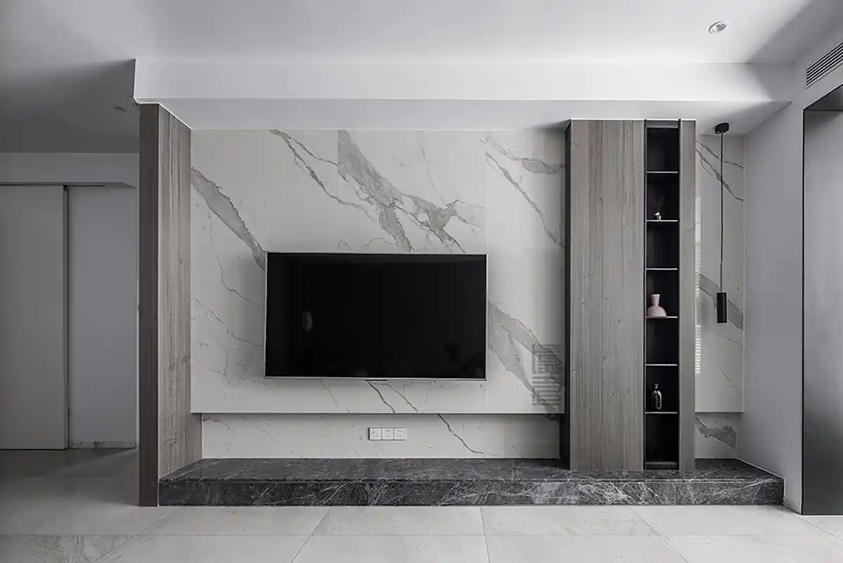 125平现代简约风电视背景墙装修效果图