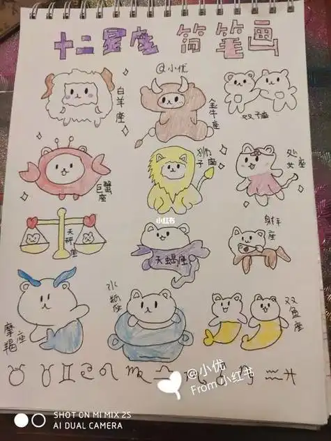 12星座简单画教程 12星座怎么画简笔画可爱-卜安居