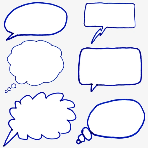 蓝色边框的文字泡