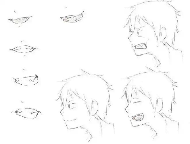 不同状态下的嘴巴画法嘴巴,是情感的传达者.