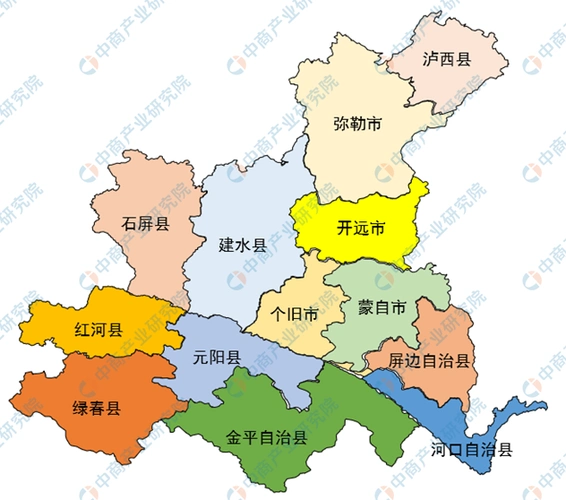 产业图谱2022年红河州产业布局及产业招商地图分析