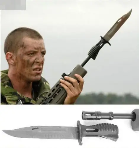 在akm问世以后,为该枪配用什么刺刀成了一个不大不小的问题.