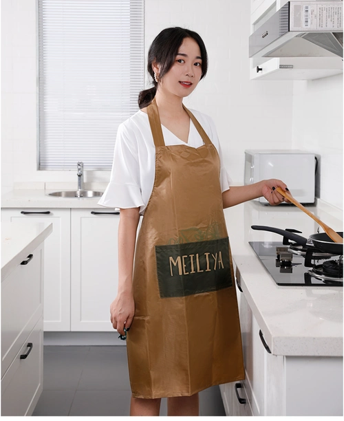 美丽雅围裙围腰简约时尚厨房家用防水防油围裙工作服做饭女士围腰可爱