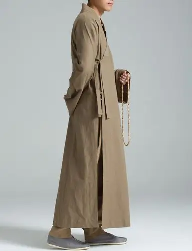 僧服棉麻慈缘布衣禅修水洗加厚加宽大褂yxs0164民族服装