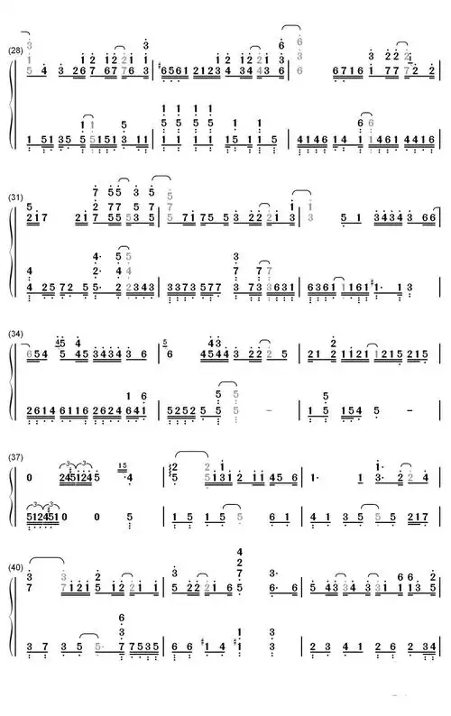 无人之岛简谱-数字双手-任然3