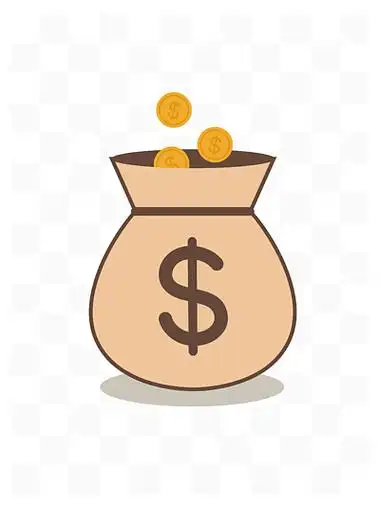 手绘卡通钱袋子png