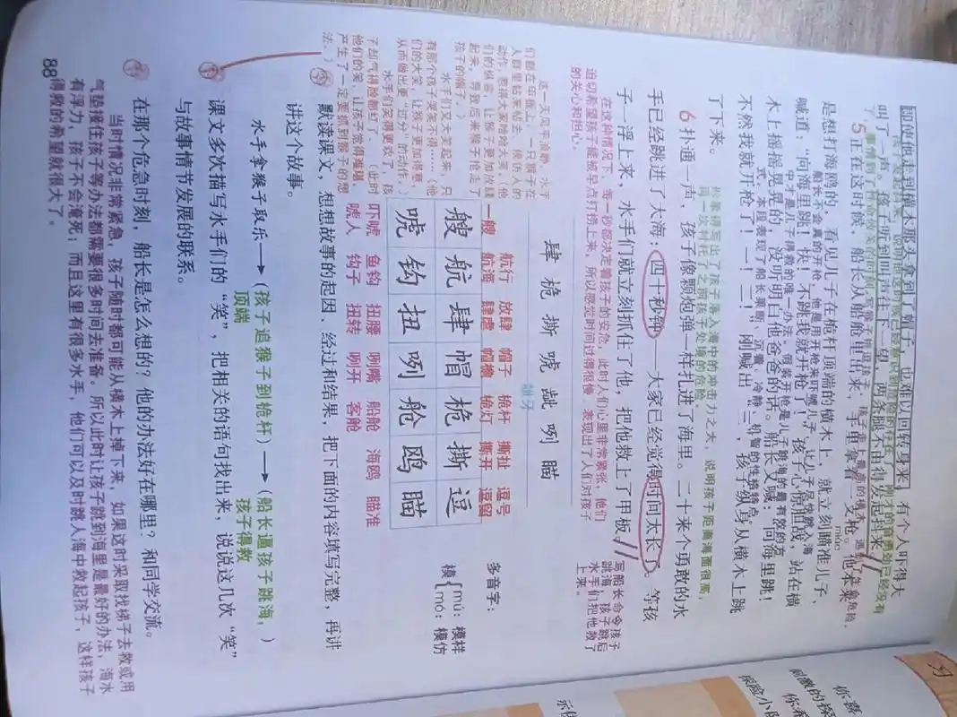 五年级下册第6单元第17课跳水课堂笔记 五年级下册第6单元第17课跳水