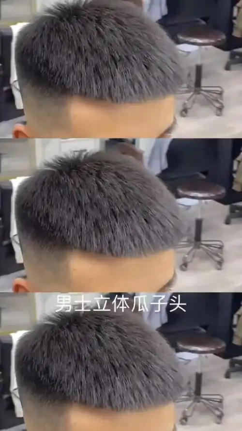 男士短发立体瓜子头