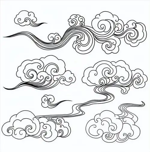 中国传统纹样云纹形式之美画画有用收藏