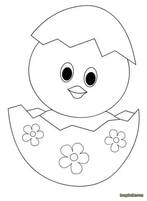 破壳而出的小鸡宝宝卡通简笔画大全